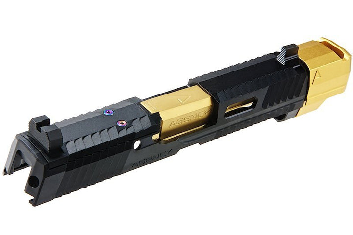 RWA Agency Arms P320 Peacekeeper Slide Set - Black / Gold - Bang Bang Airsoft