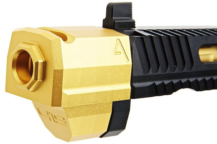RWA Agency Arms P320 Peacekeeper Slide Set - Black / Gold - Bang Bang Airsoft