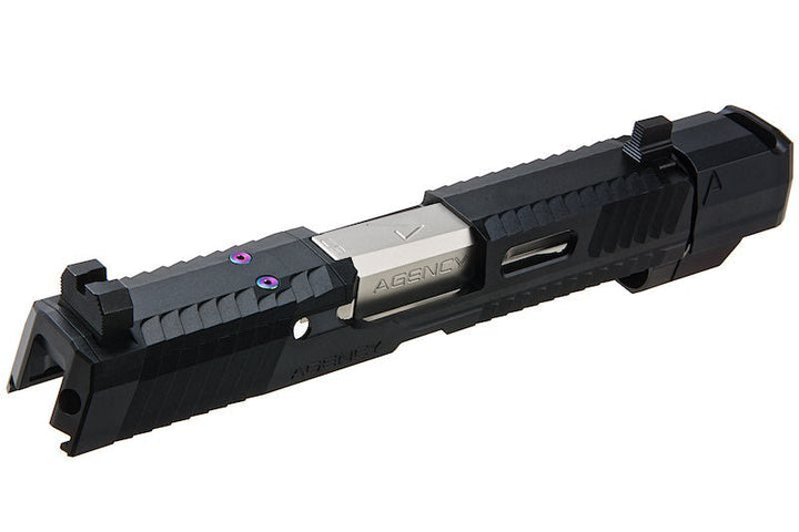 RWA Agency Arms P320 Peacekeeper Slide Set - Black / Silver - Bang Bang Airsoft
