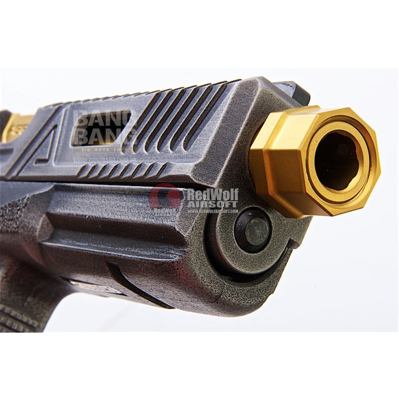 RWA Agency Arms Threaded Outer Barrel Titanium Nitride (TiN) for Tokyo Marui Model 17 - Bang Bang Airsoft