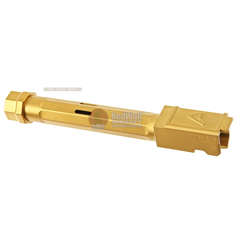 RWA Agency Arms Threaded Outer Barrel Titanium Nitride (TiN) for Tokyo Marui Model 17 - Bang Bang Airsoft