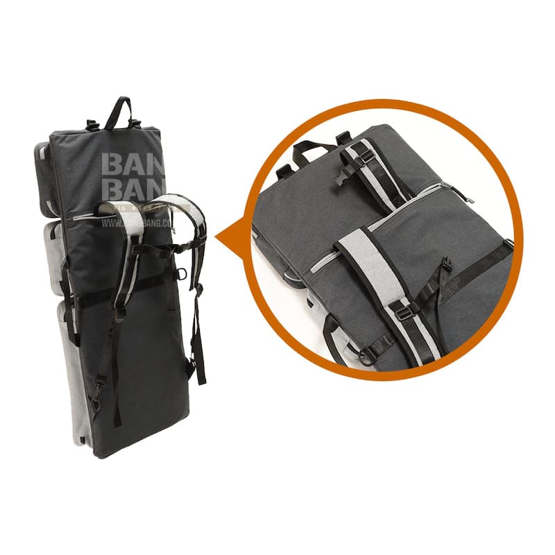 Satellite Container Gun Case (Dimensions: H800mm × W400mm × D100mm) - Grey/ Navy - Bang Bang Airsoft
