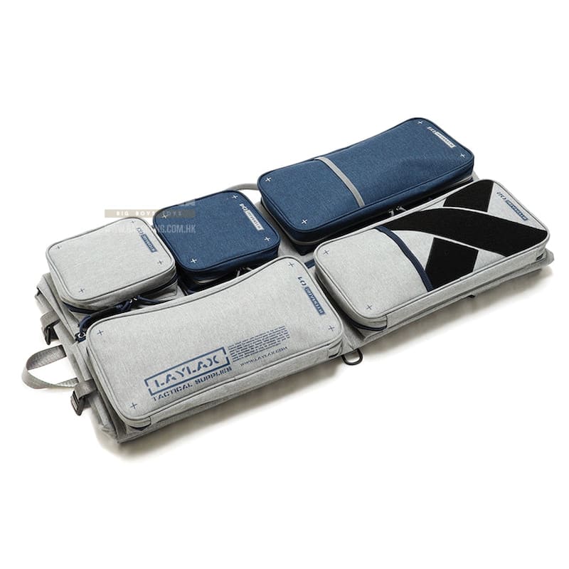 Satellite Container Gun Case (Dimensions: H800mm × W400mm × D100mm) - Grey/ Navy - Bang Bang Airsoft