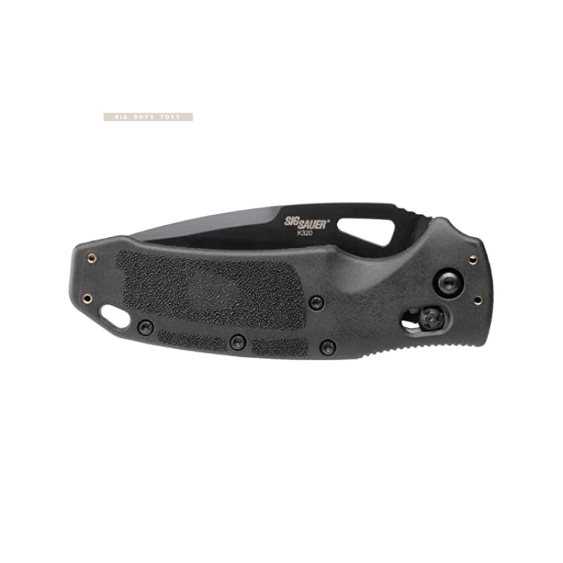 SIG SAUER K320 3.5" Nitron Manual Folder Drop Point Blade - Black - Bang Bang Airsoft