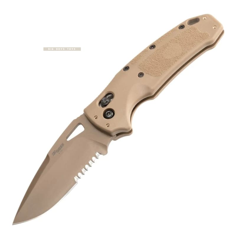 SIG SAUER K320 M17/M18 3.5" Manual Folder Drop Point Blade - Coyote - Bang Bang Airsoft
