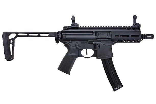 SIG Sauer MPX - K Sportline Airsoft AEG Rifle (by SIG AIR & King Arms) - Black - Bang Bang Airsoft