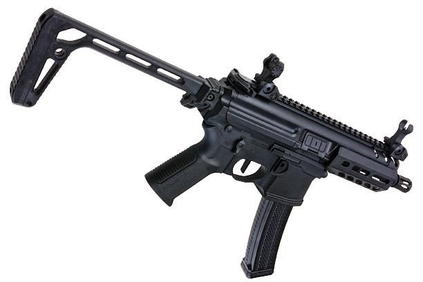 SIG Sauer MPX - K Sportline Airsoft AEG Rifle (by SIG AIR & King Arms) - Black - Bang Bang Airsoft