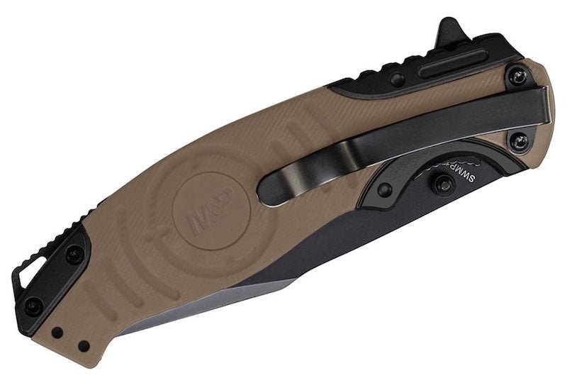 Smith & Wesson M&P Drop Point Folding Knife - FDE(SWMP13GLS) - Bang Bang Airsoft