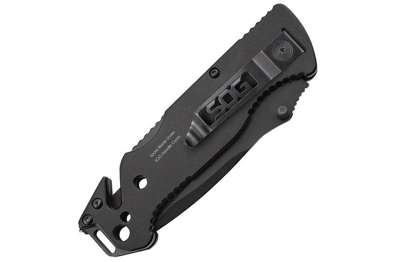 SOG Escape Lockback Pocket Knife - Black (FF25 - CP) - Bang Bang Airsoft