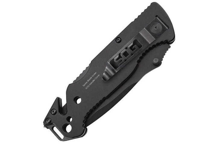 SOG Escape Lockback Pocket Knife - Black (FF25 - CP) - Bang Bang Airsoft