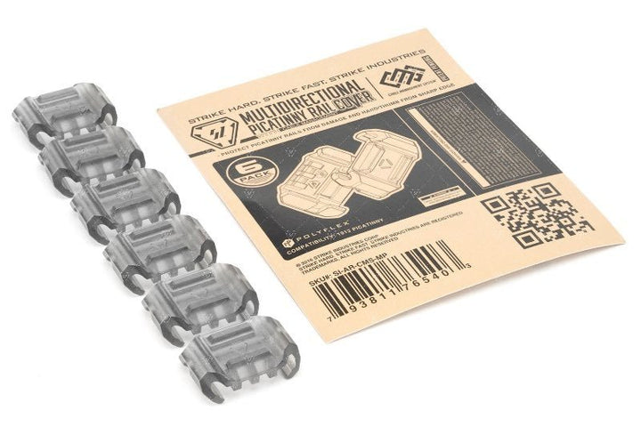 Strike Industries Multidirectional Picatinny Rail Cover with Cable Management (6 - pack) - Bang Bang Airsoft