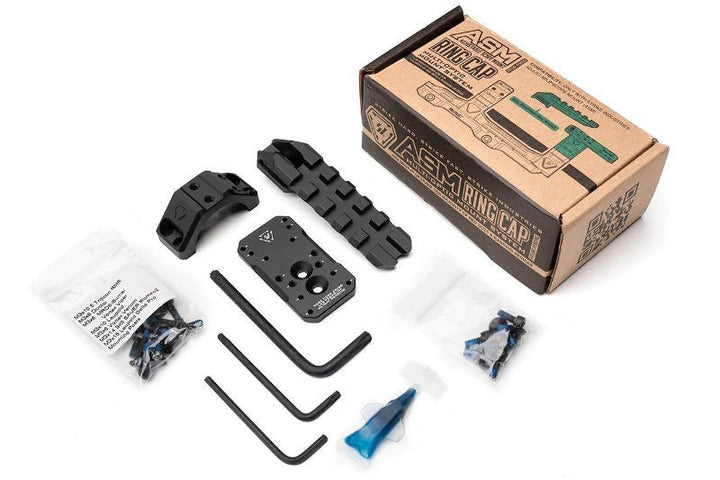 Strike Industries Strike ASM Ring Cap Multi - Optic Mount System - Black - Bang Bang Airsoft