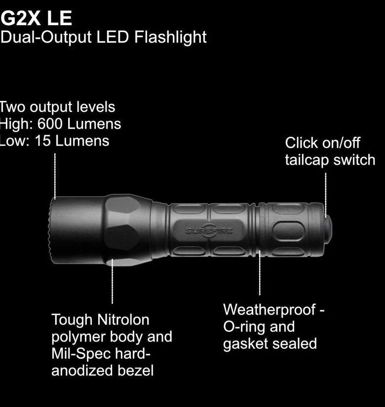 SureFire G2X LE Compact LED Flashlight - Bang Bang Airsoft