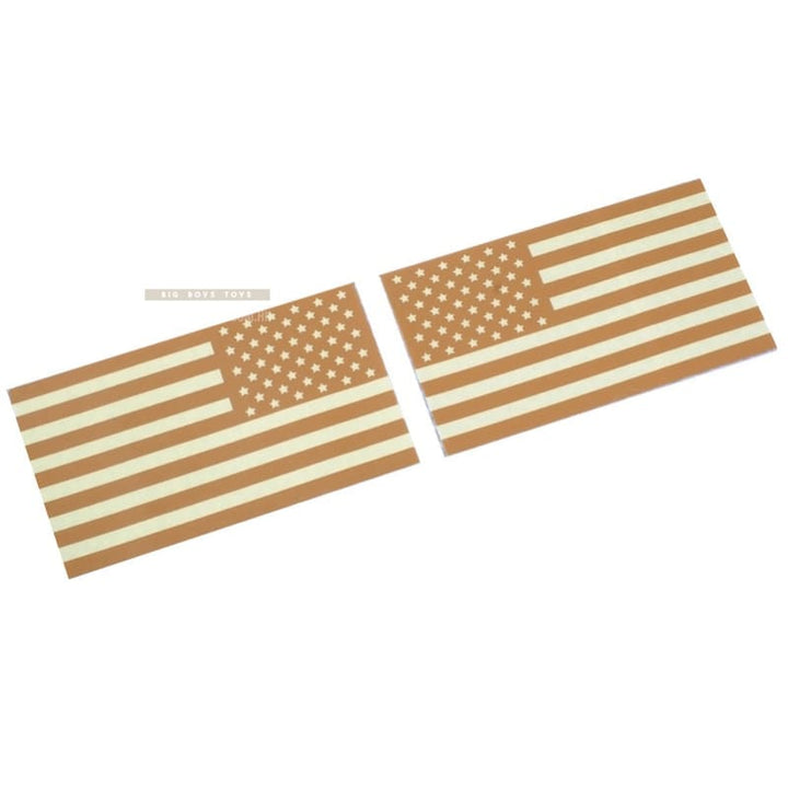 TMC USA FLAG Reflective PVC IR Patch Set (TAN) - Bang Bang Airsoft