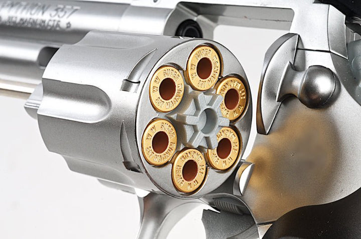 Tokyo Marui Python 357 Spring Airsoft Revolver (6 inch) - Stainless Silver - Bang Bang Airsoft