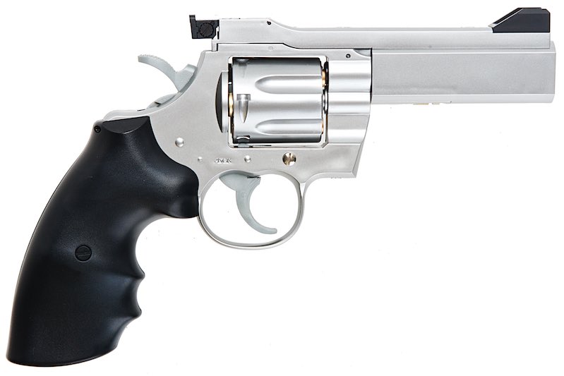 Tokyo Marui Python PPC Custom Spring Revolver 4 inch - Stainless Silver - Bang Bang Airsoft
