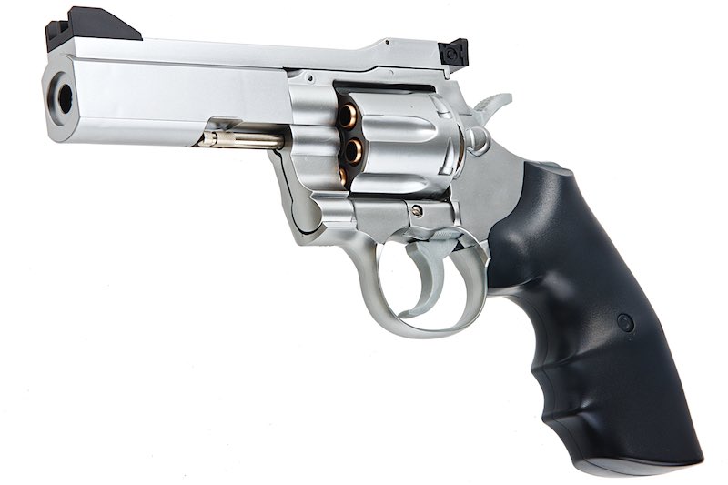 Tokyo Marui Python PPC Custom Spring Revolver 4 inch - Stainless Silver - Bang Bang Airsoft