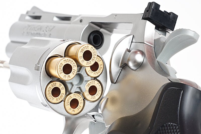 Tokyo Marui Spring Python 357 4 inch Airsoft Revolver (Stainless Silver) - Bang Bang Airsoft