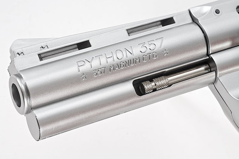 Tokyo Marui Spring Python 357 4 inch Airsoft Revolver (Stainless Silver) - Bang Bang Airsoft