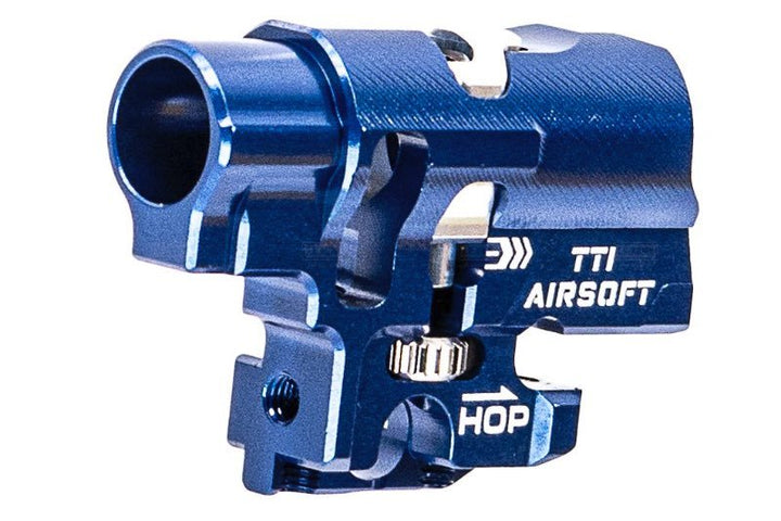 TTI Airsoft Tokyo Marui Hi Capa GBB Infinity One Piece Full CNC TDC Hop Up Chamber - Blue - Bang Bang Airsoft