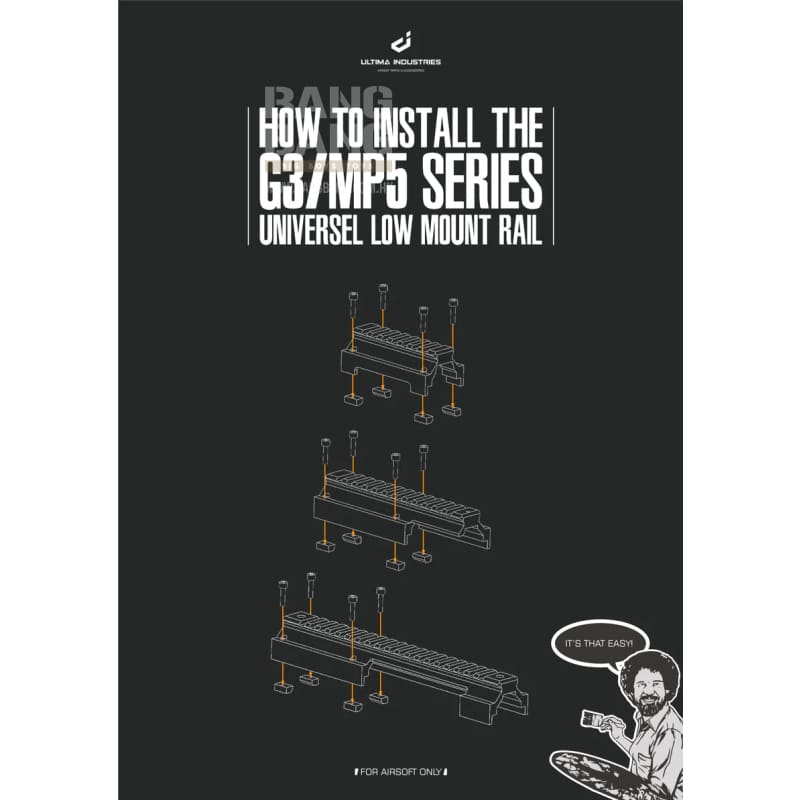 Ultima Industries Universal Low Mount Rail For G3/MP5 Series - Bang Bang Airsoft