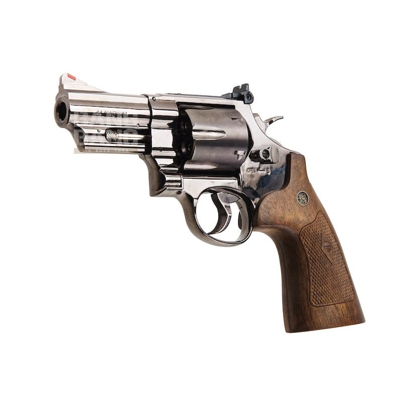 Umarex S&W M29 Airsoft Revolver CO2 (3 inch, Brown Grip, 6mm Version) - Titanium Black (by WinGun) - Bang Bang Airsoft