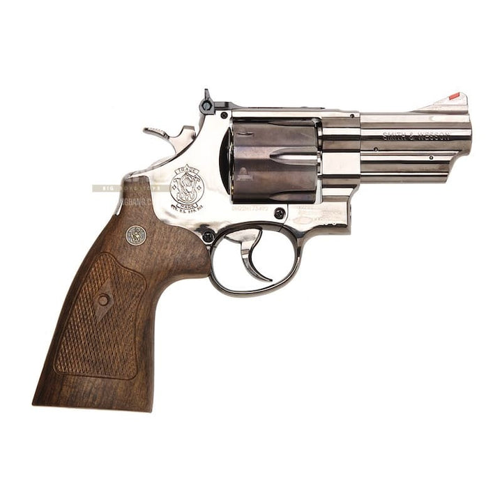Umarex S&W M29 Airsoft Revolver CO2 (3 inch, Brown Grip, 6mm Version) - Titanium Black (by WinGun) - Bang Bang Airsoft