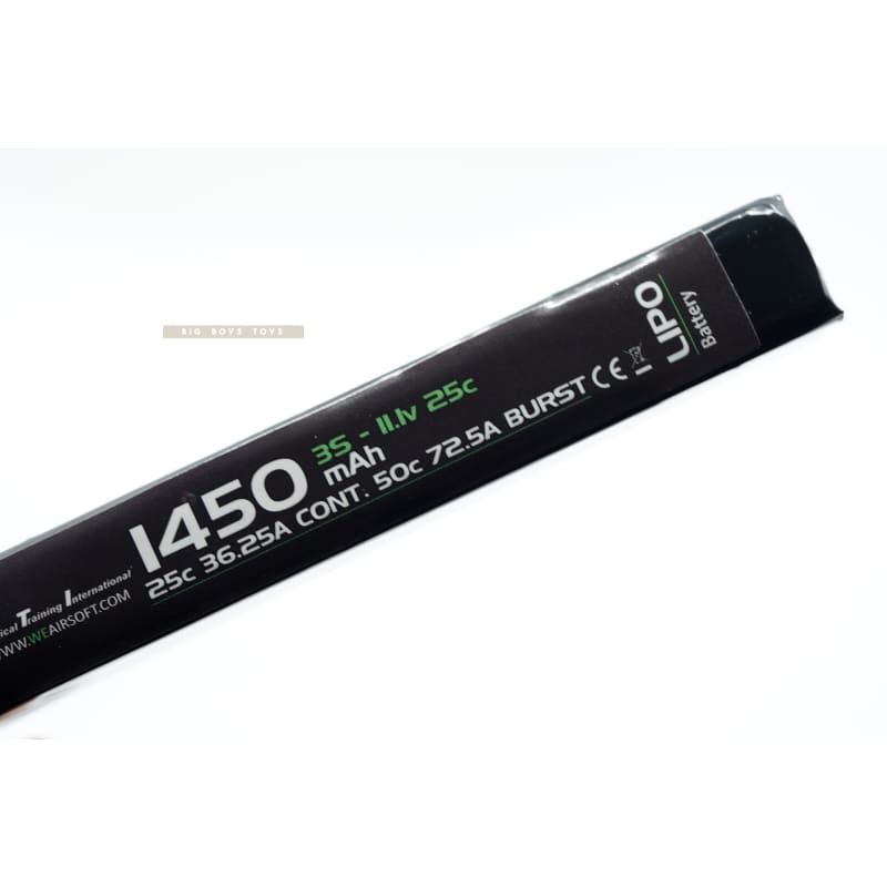 WE 11.1V 1450mAh 25C LIPO BATTERY - Bang Bang Airsoft