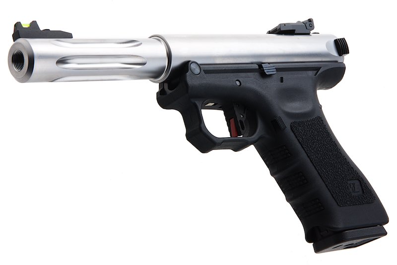 WE Galaxy G Series Premium S Green Gas Airsoft Pistol - Silver - Bang Bang Airsoft