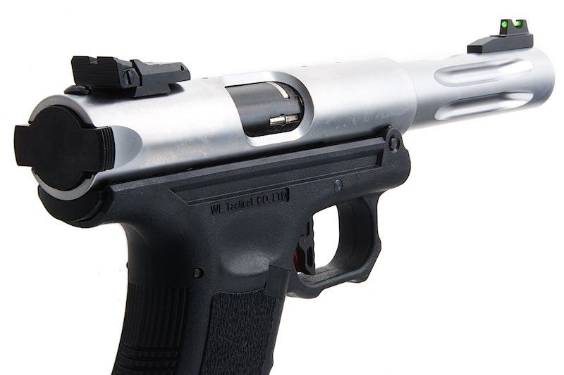 WE Galaxy G Series Premium S Green Gas Airsoft Pistol - Silver - Bang Bang Airsoft