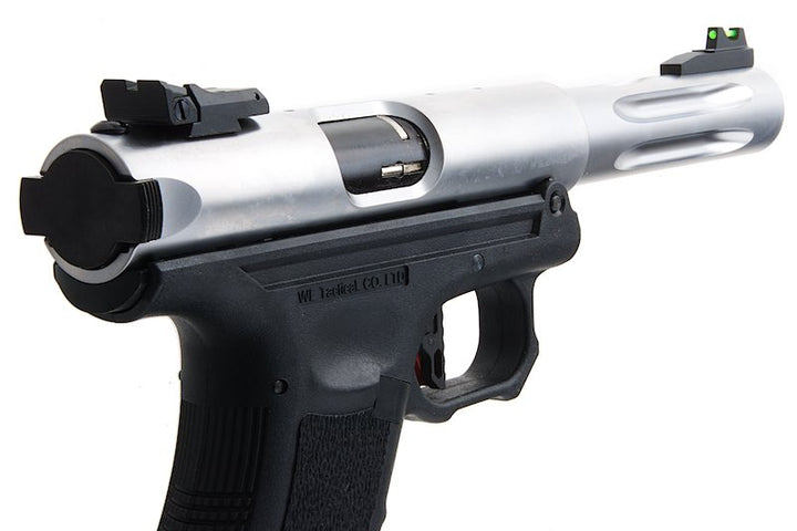 WE Galaxy G Series Premium S Green Gas Airsoft Pistol - Silver - Bang Bang Airsoft