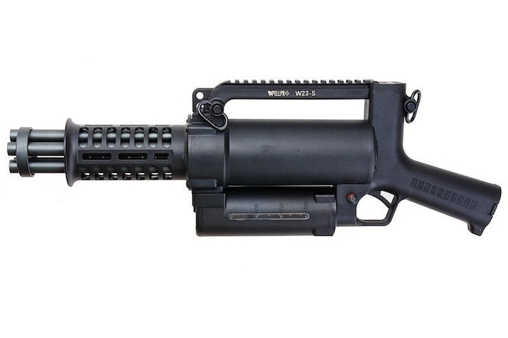WELL PRO M134 Mini Vulcan Rotating Gatling Airsoft AEG - Black - Bang Bang Airsoft