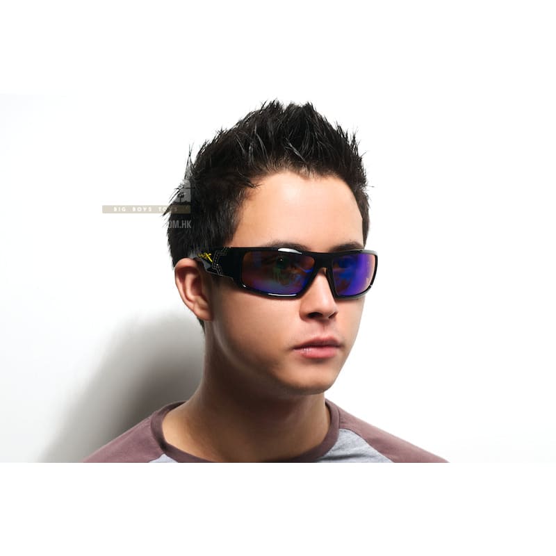 Wiley X XCESS POL Emerald Mirror Lens / Gloss Black Frame - Bang Bang Airsoft