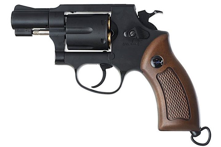 WinGun Airsoft Revolver CO2 733 (2inch, Brown Grip, 6mm Version) - Black - Bang Bang Airsoft