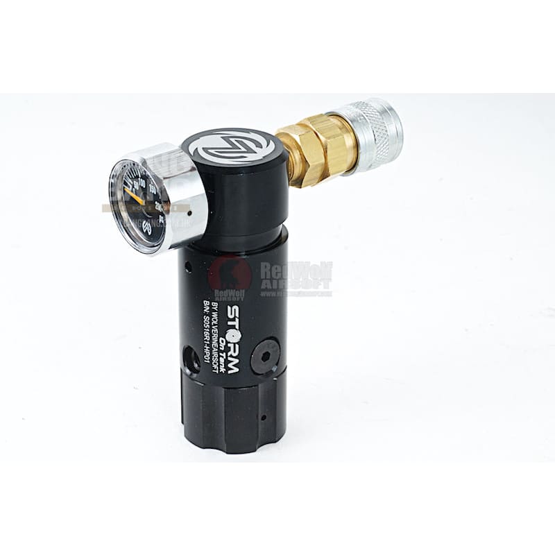 Wolverine Airsoft HPA Systems STORM Regulator OnTank (High Pressure) with Remote Line - Black - Bang Bang Airsoft