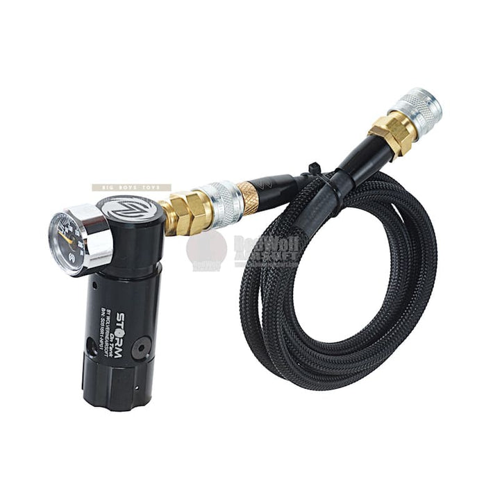Wolverine Airsoft HPA Systems STORM Regulator OnTank (High Pressure) with Remote Line - Black - Bang Bang Airsoft