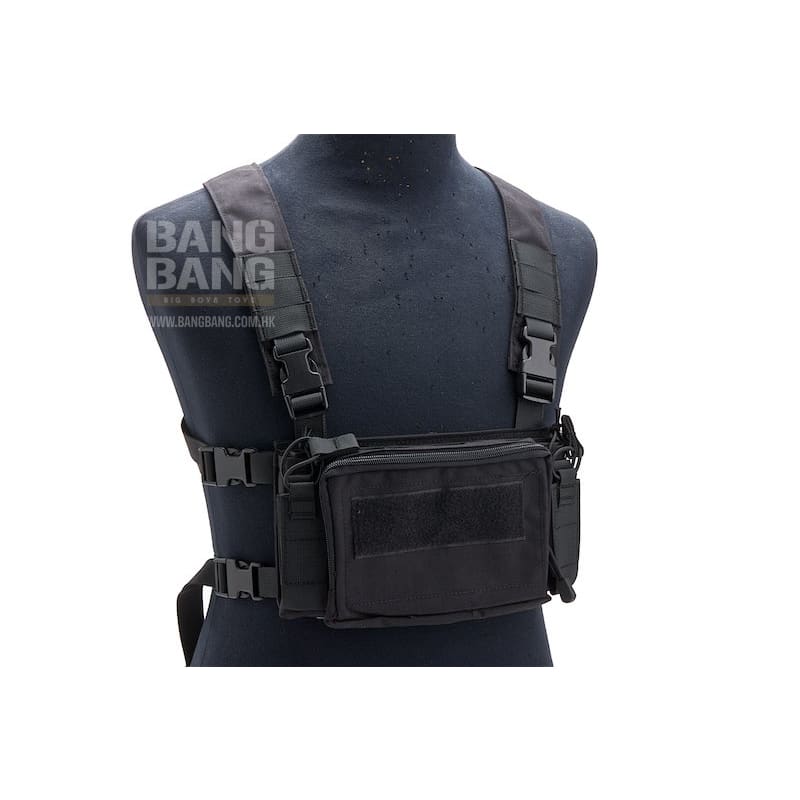 WoSport DECRM Micro Chest Rig - Black - Bang Bang Airsoft