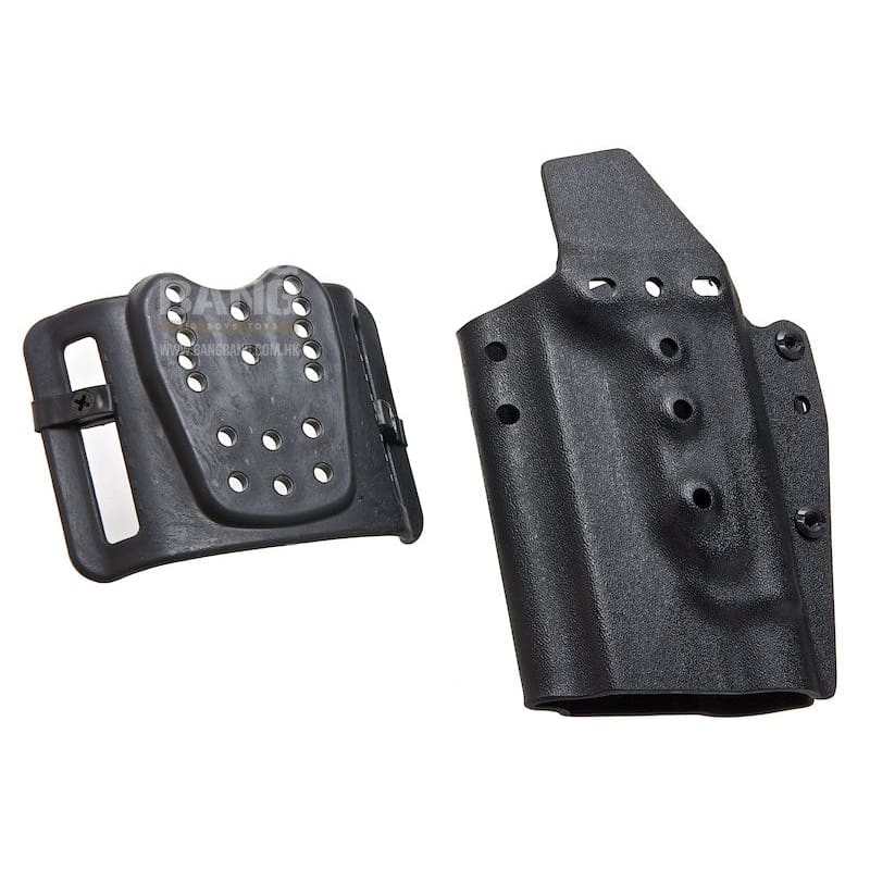 WoSport Lightweight Kydex Tactical Holster for G17/19/19X/45 with TLR - 1 Flashlight - BK - Bang Bang Airsoft