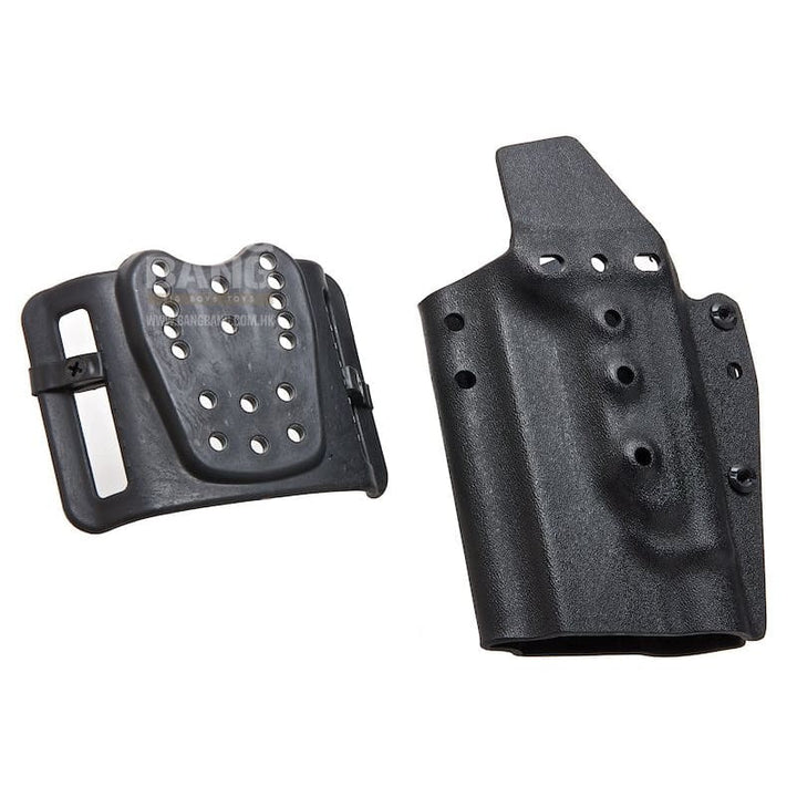 WoSport Lightweight Kydex Tactical Holster for G17/19/19X/45 with TLR - 1 Flashlight - BK - Bang Bang Airsoft