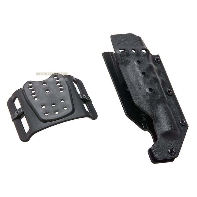 WoSport Lightweight Kydex Tactical Holster (Type - 1) for G19/17/34/45/VP9/XDM/PPQ with X300 Flashlight - BK - Bang Bang Airsoft