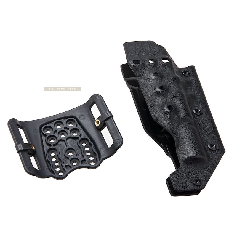 WoSport Lightweight Kydex Tactical Holster (Type - 2) for M9/CZ P - 01/SP - 01/P07/P09 w/ X300 Flashlight - BK - Bang Bang Airsoft