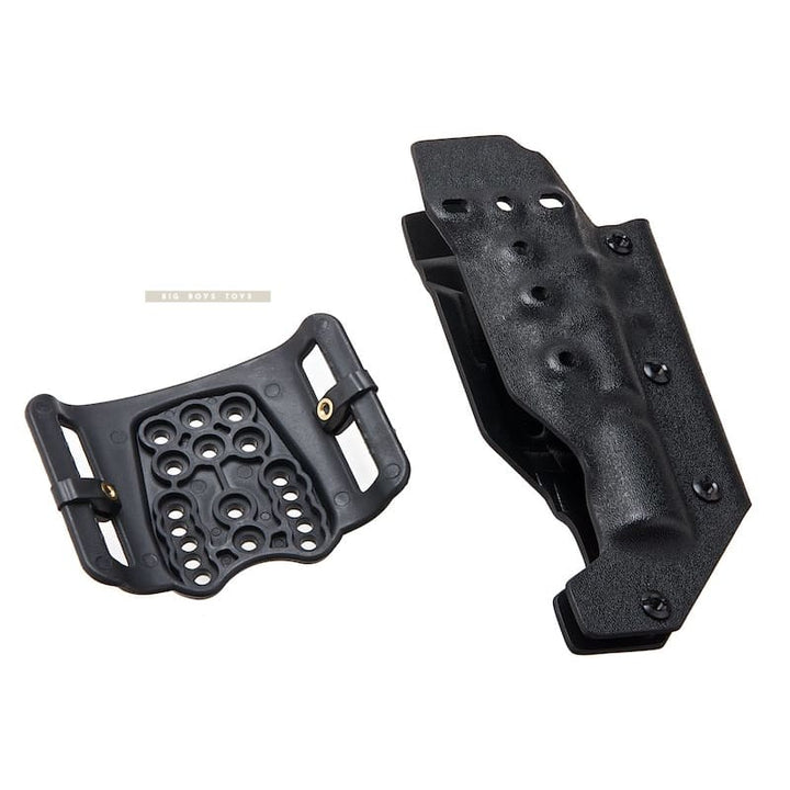 WoSport Lightweight Kydex Tactical Holster (Type - 2) for M9/CZ P - 01/SP - 01/P07/P09 w/ X300 Flashlight - BK - Bang Bang Airsoft