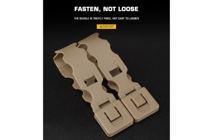 WoSport MOLLE Clip (Medium) - Black - Bang Bang Airsoft